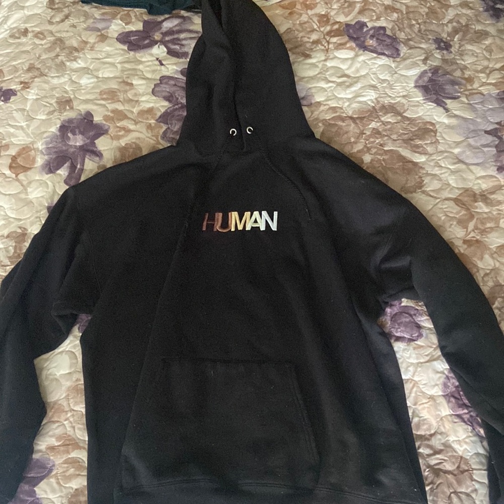 Men’s Black XL Wear The Peace Human style Hoodie Sweatshirt